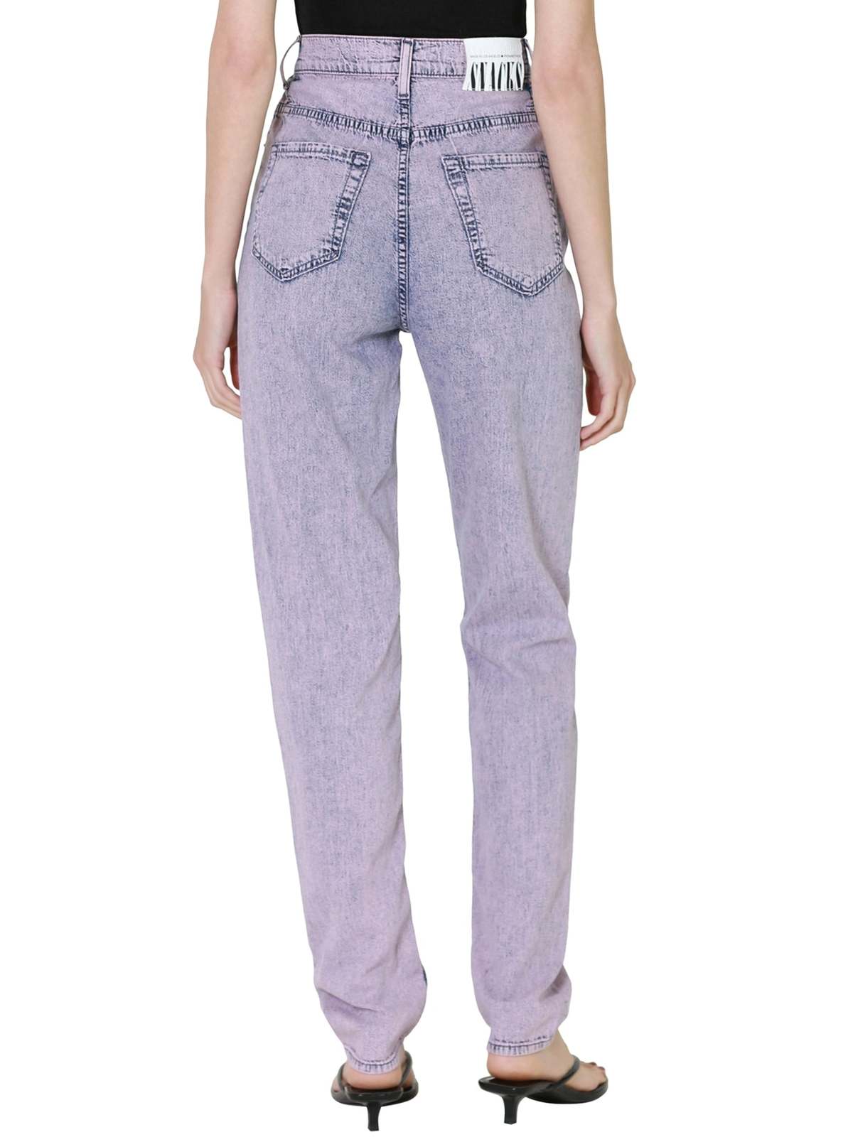 Mother Denim Snacks! High Waisted Twizzy Skimp - Silver Pink