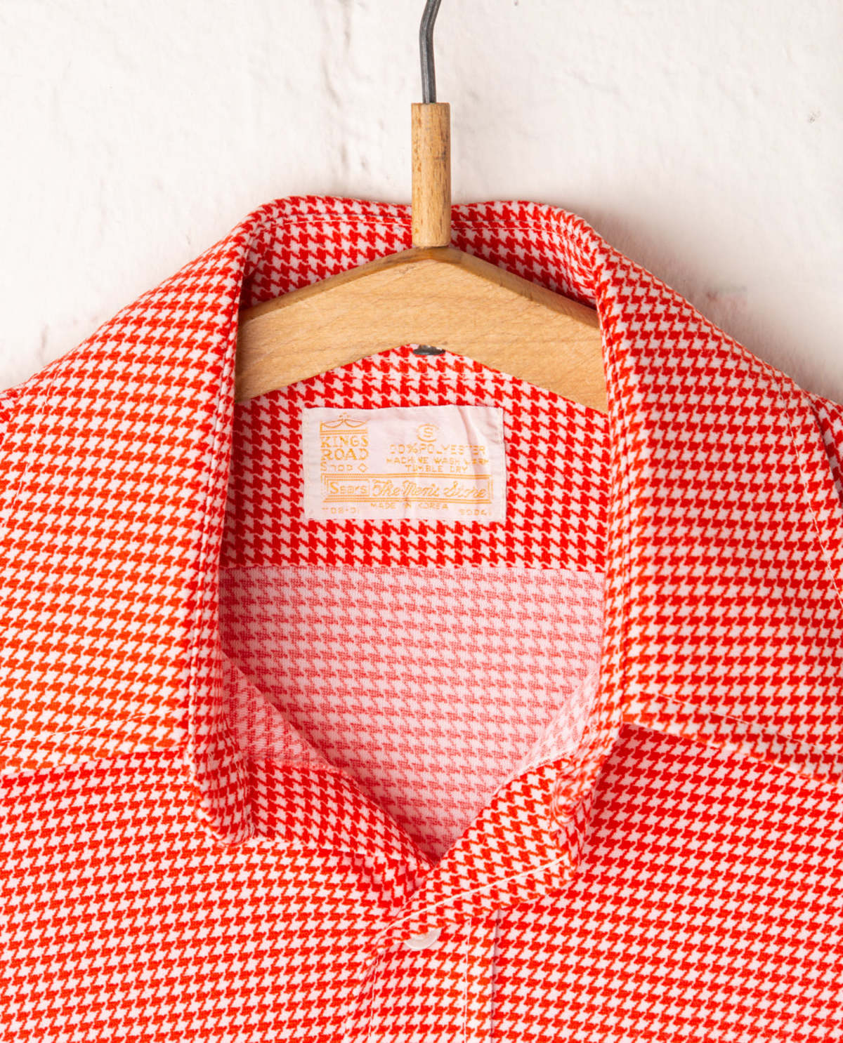 Sears 1970s Houndstooth Pattern Shirt | Garmentory