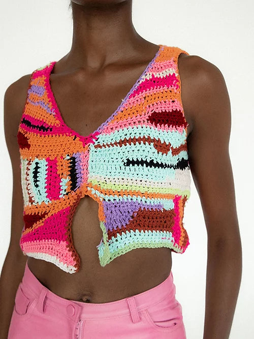 Tach Clothing Vicenta Crochet Top - Multicolor | Garmentory