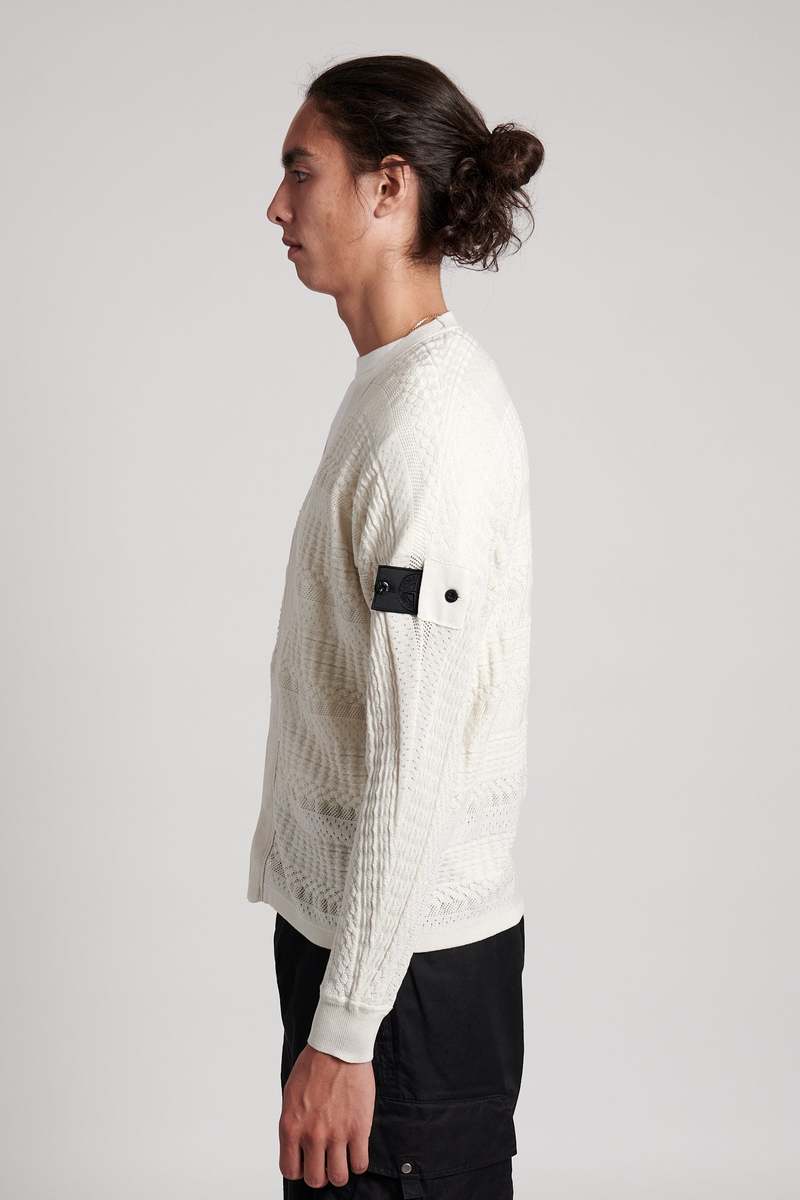 Stone Island Shadow Project Japanese Aran Knit Cardigan