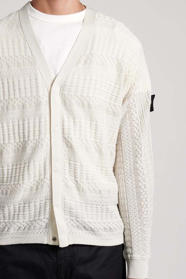 STONE  SHADOW PROJECT 10周年カーディガン Stone Island Shadow Project - Japanese Aran Knit Cardigan | HBX
