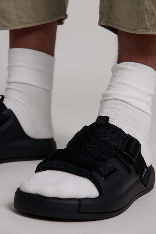 Stone Island Shadow Project Slide On Sandal - Black | Garmentory