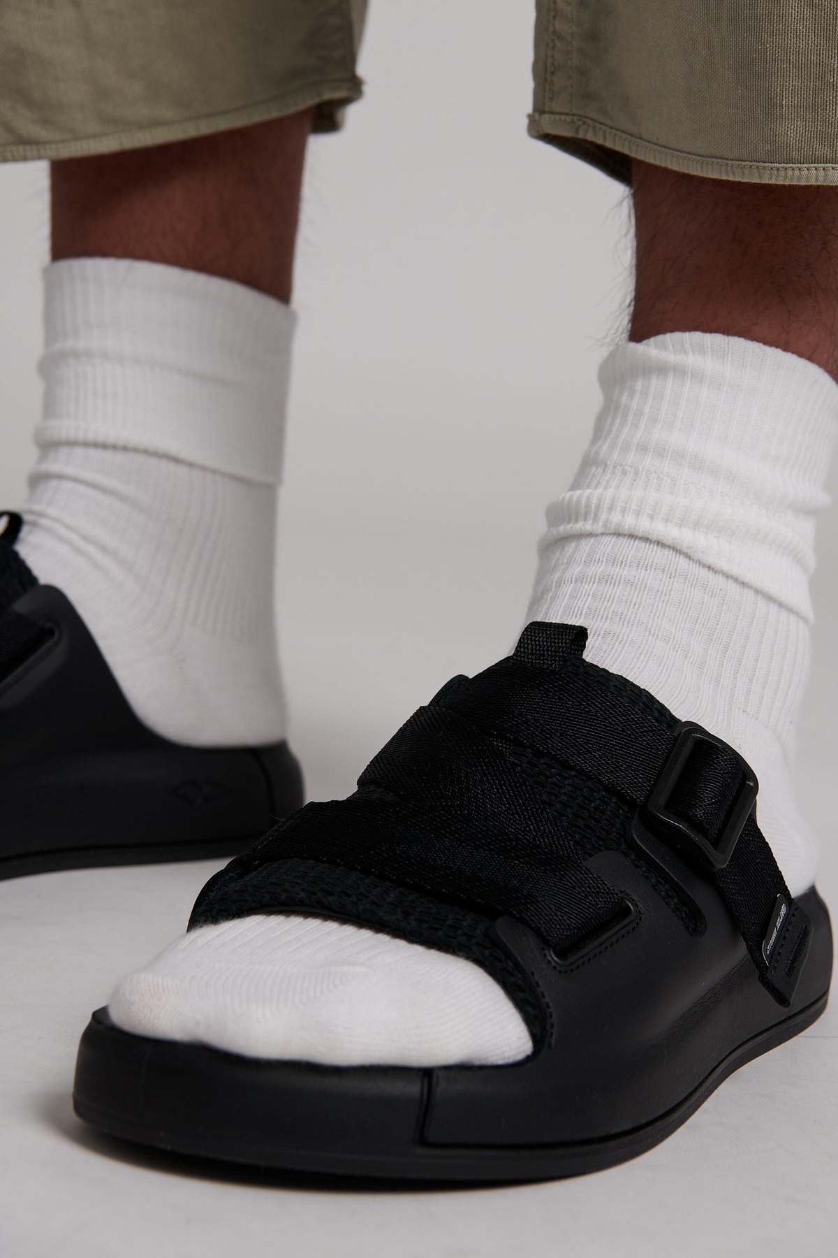 Stone Island Shadow Project Slide On Sandal - Black | Garmentory