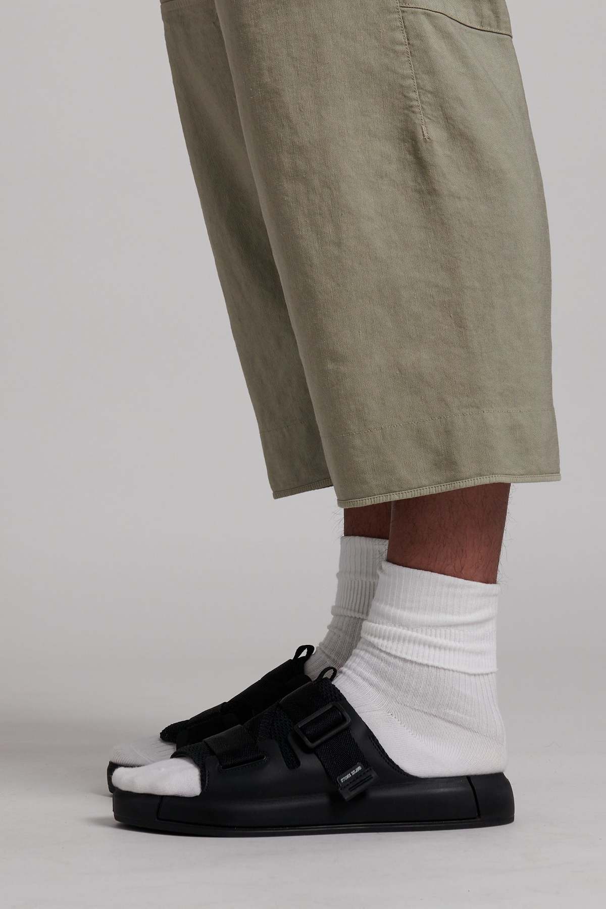 Stone Island Shadow Project Slide On Sandal - Black | Garmentory