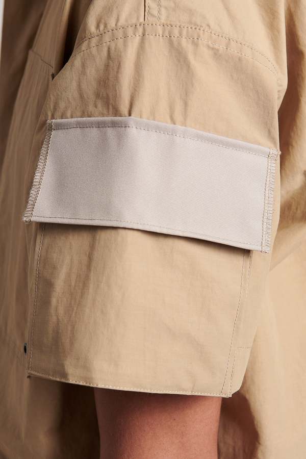 n-hoolywood Half Sleeve Pocket Shirt - Beige | Garmentory