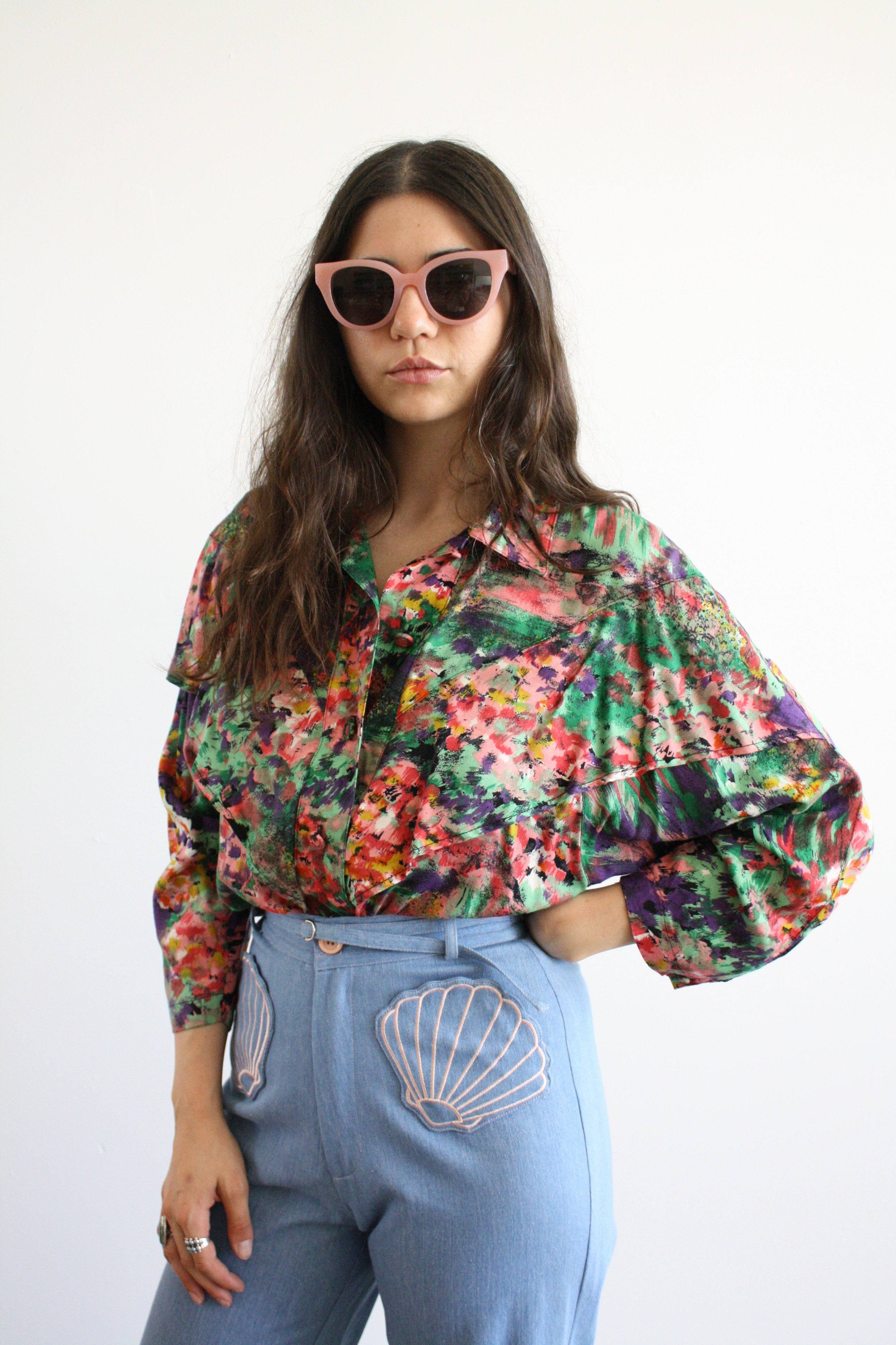 Carla Colour Barton Sunglasses - Flesh | Garmentory