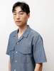 Niuhans Dry Touch Cotton Dungaree S/S Shirt - Indigo - Thumbnail 2