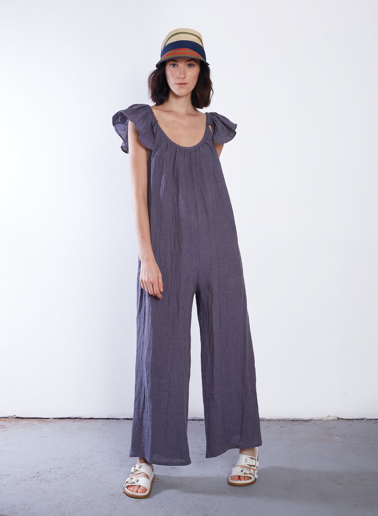 Meg Ruffle Jump - Denim | Garmentory