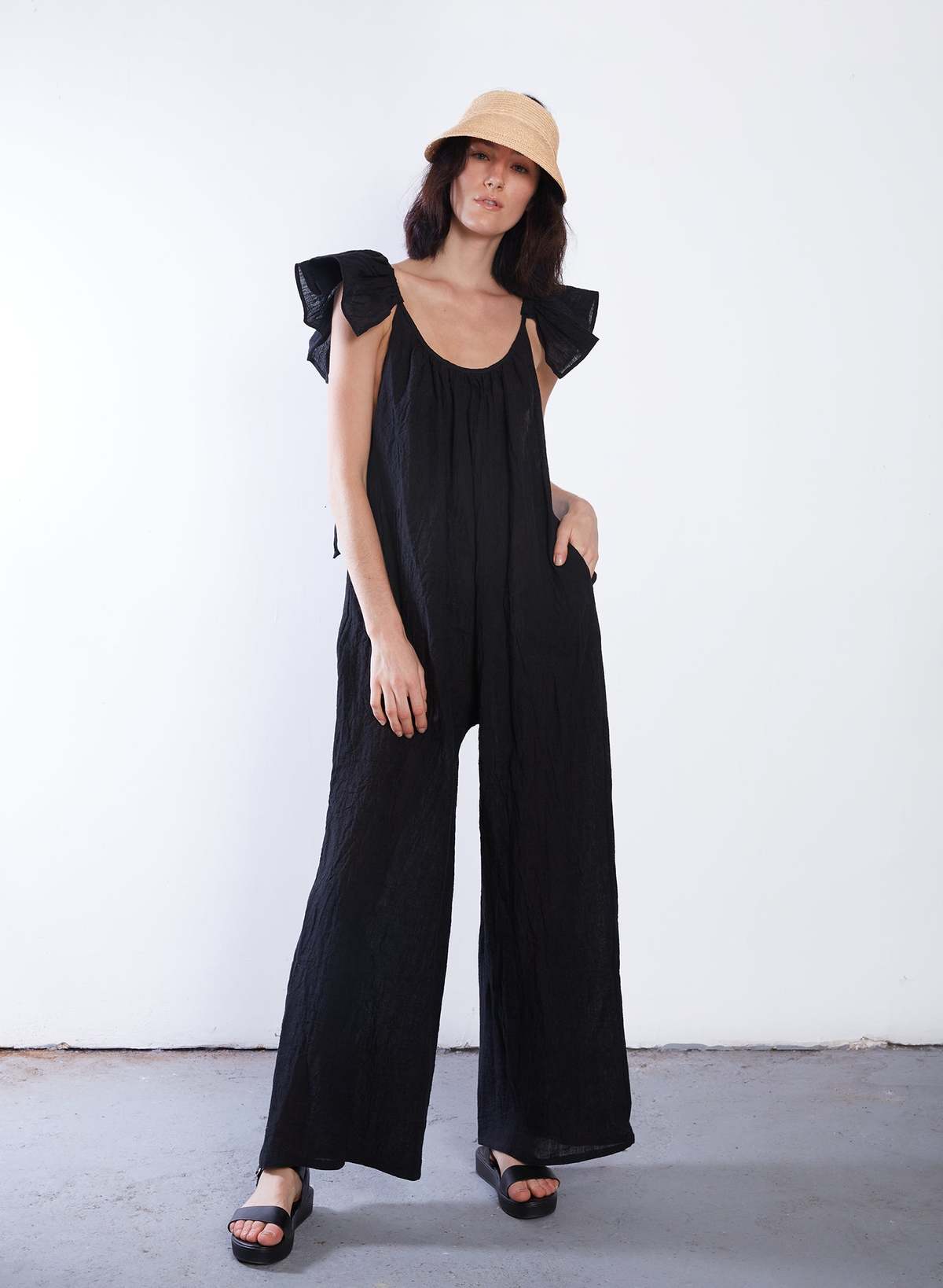 Meg Ruffle Jump - Denim | Garmentory