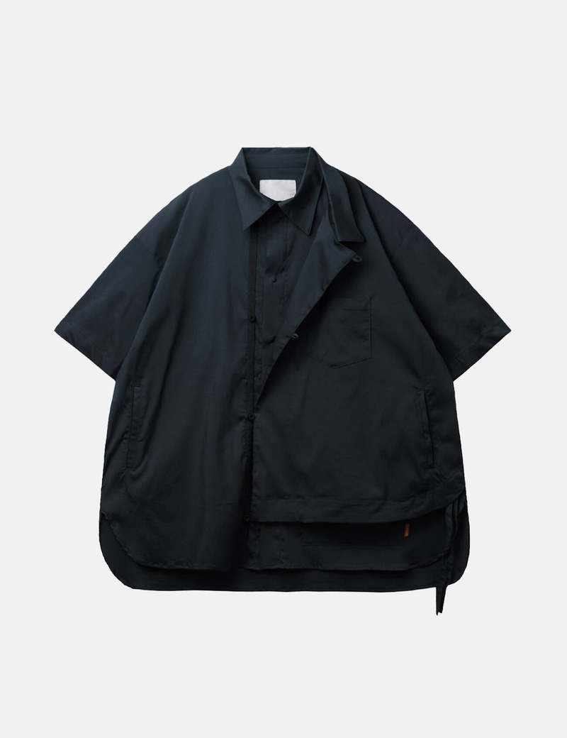 GOOPiMADE “GNV-05” SoftBox 2-Layer Shirt - Bathyal | Garmentory