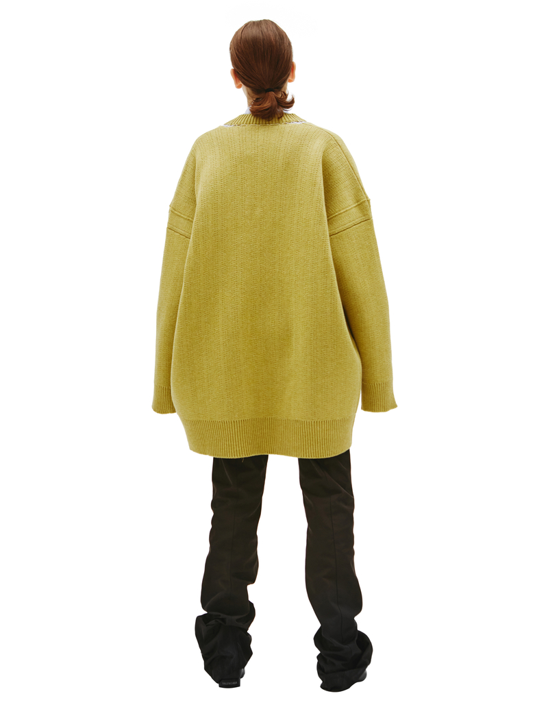 Raf Simons V-neck Oversize Sweater | Garmentory