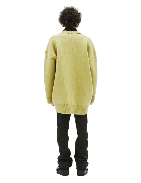 Raf Simons V-neck Oversize Sweater | Garmentory Raf Simons V-neck Oversize Sweater | Garmentory