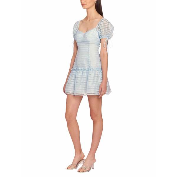 amanda uprichard blue and white dress Strapless Mini Fae Dress in English Blue Toile | L