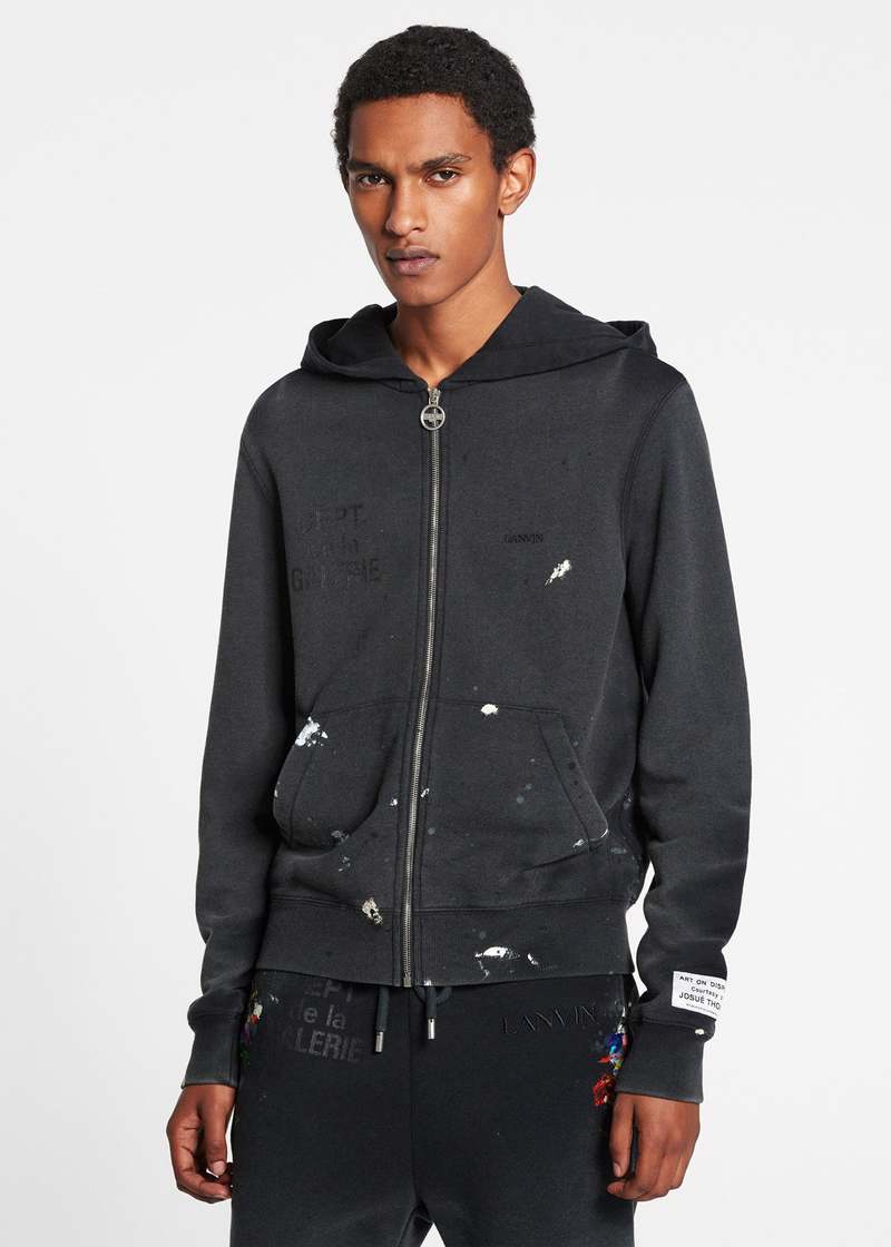 Lanvin X Gallery Dept Zip-up Hoodie - Black | Garmentory