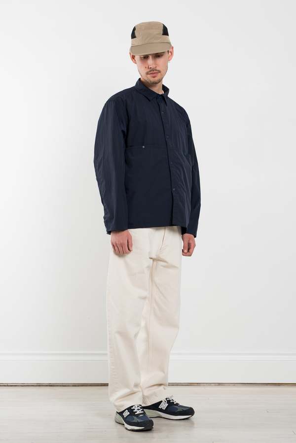 ENDS and MEANS Light Shirt Jacket - Navy | Garmentory