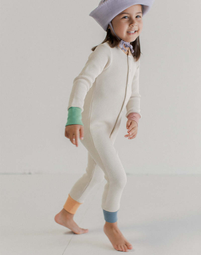 Noble Organic Waffle One-Piece Sleeper - Funfetti