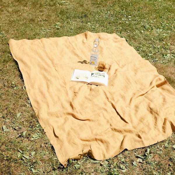 Forestland Camel Linen Blanket Camel Garmentory