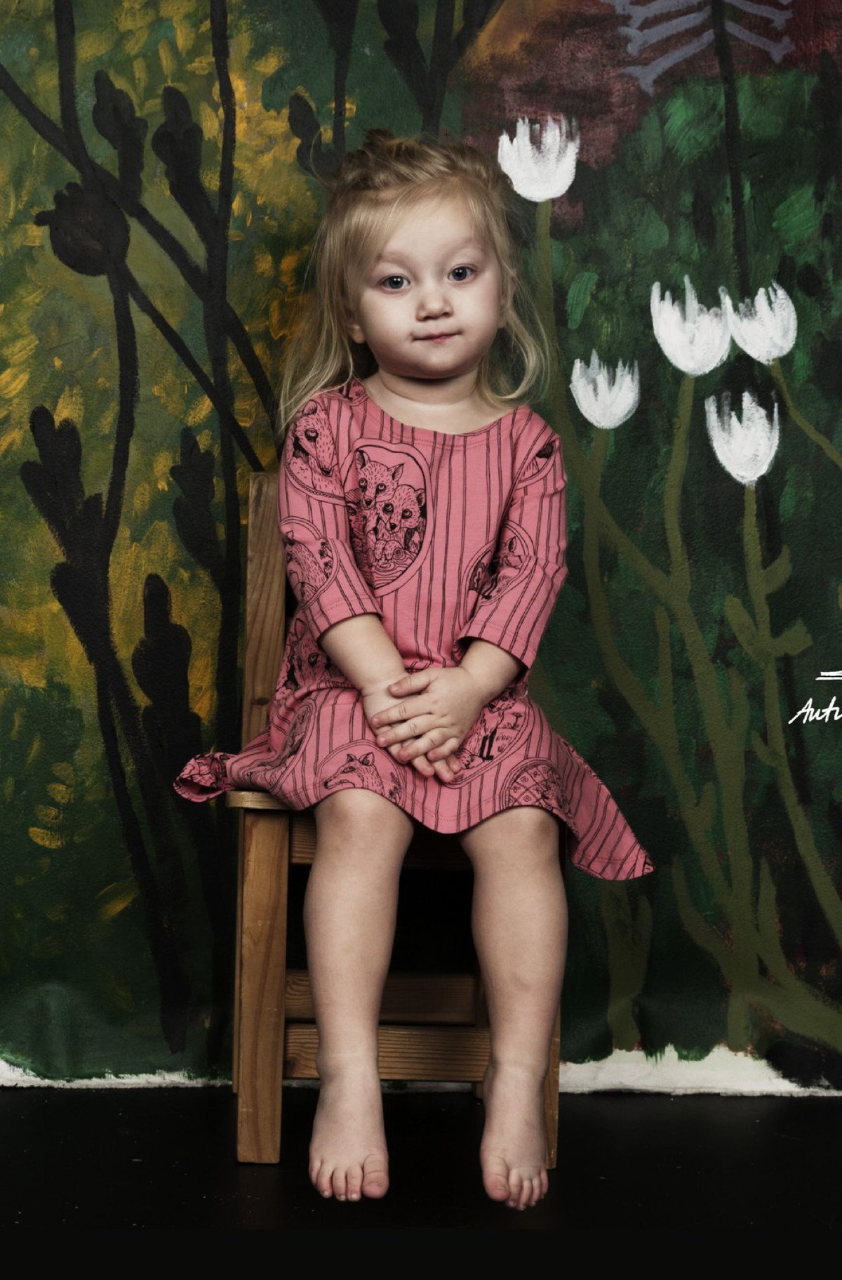 Kid's Mini Rodini FOX FAMILY DRESS - PINK | Garmentory