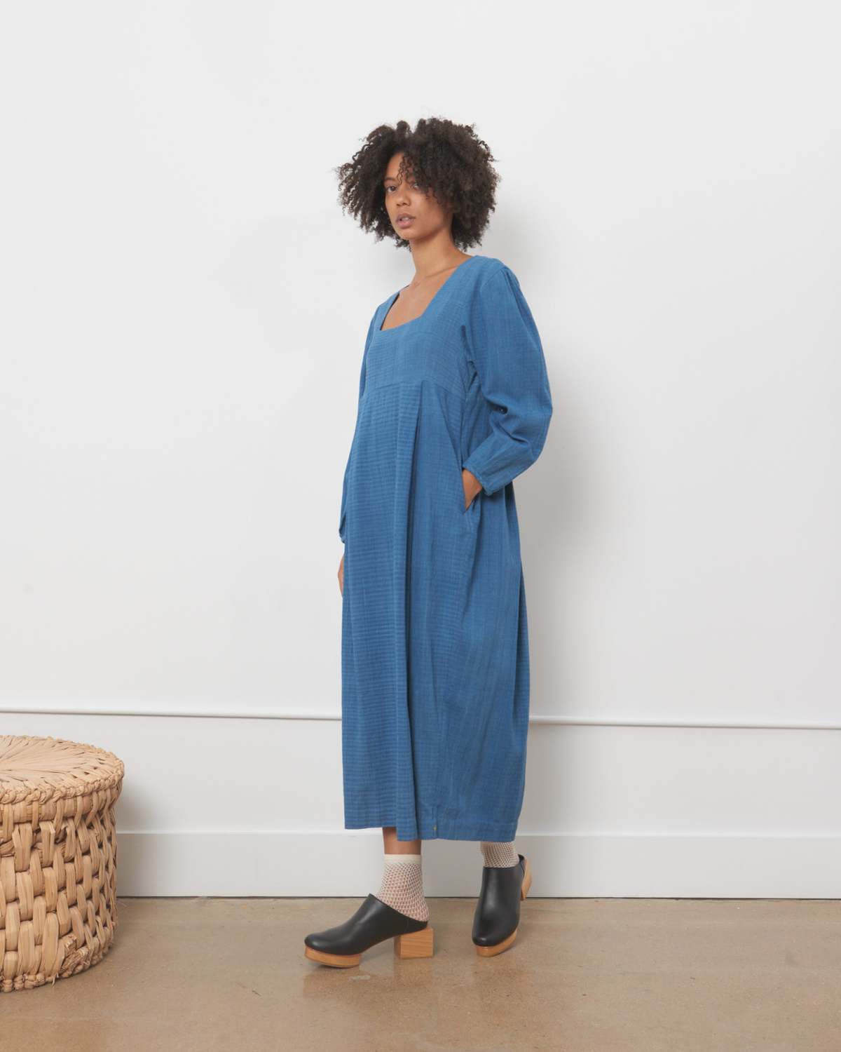 11.11 / Eleven Eleven Pleated Dress - Indigo - Image 3 of 6