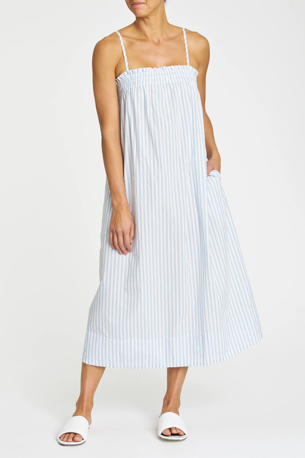 strapless silk dress Rosella Satin Strapless Maxi Dress / White | MESHKI