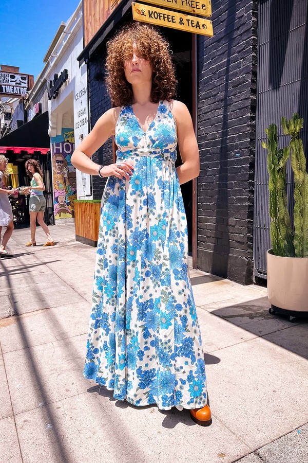 fitted lace wedding dress Aakaa Thin Adjustable Strap Maxi Dress Small main image 1