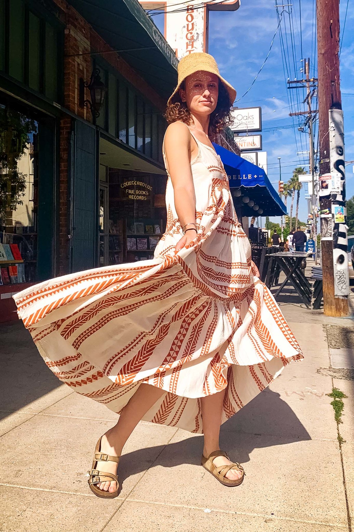Meo Meli Linen Aztec Maxi Dress