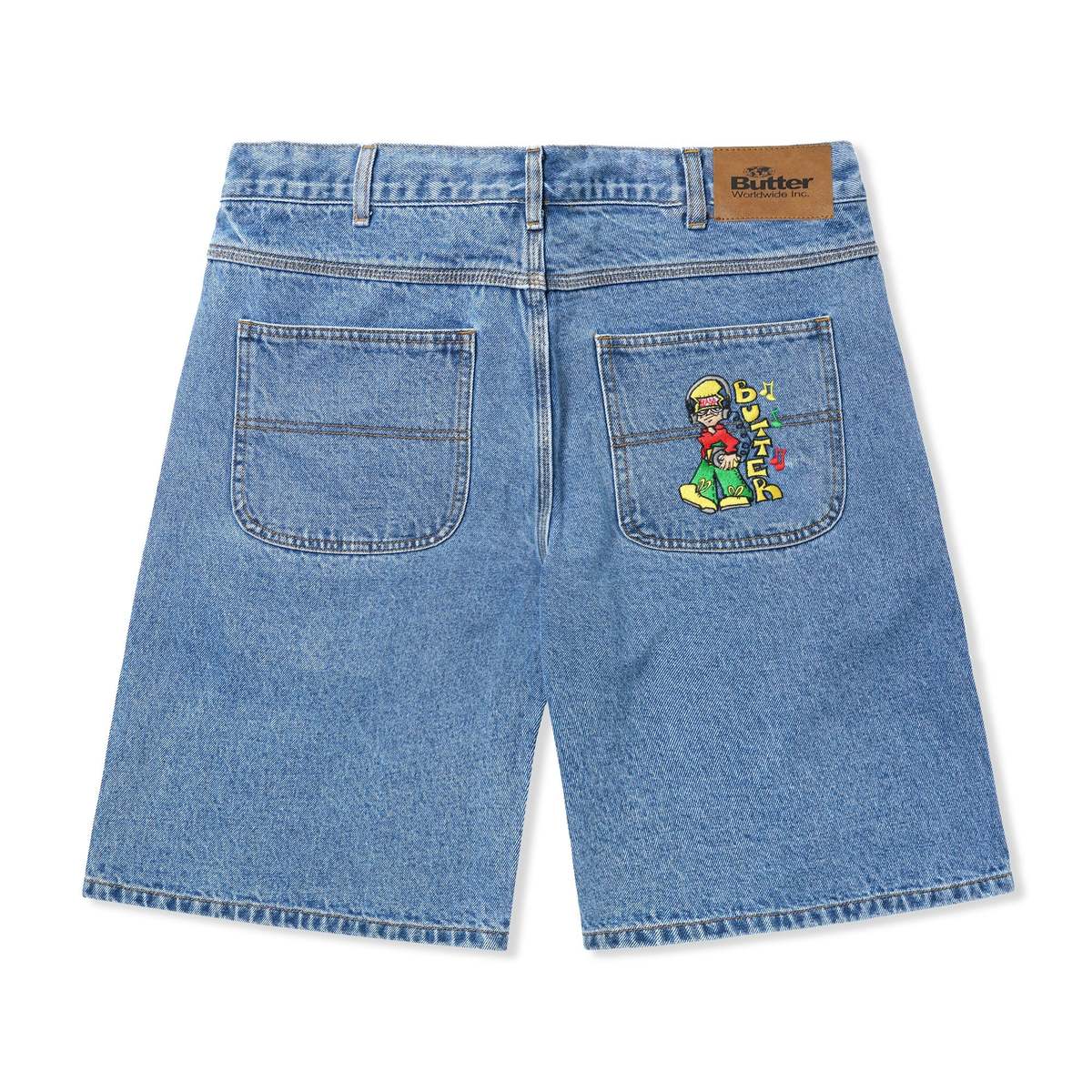 【BUTTER GOODS】 Scorpion Denim Shorts Washed Indigo Butter Goods Scorpion Denim Shorts, Washed Indigo