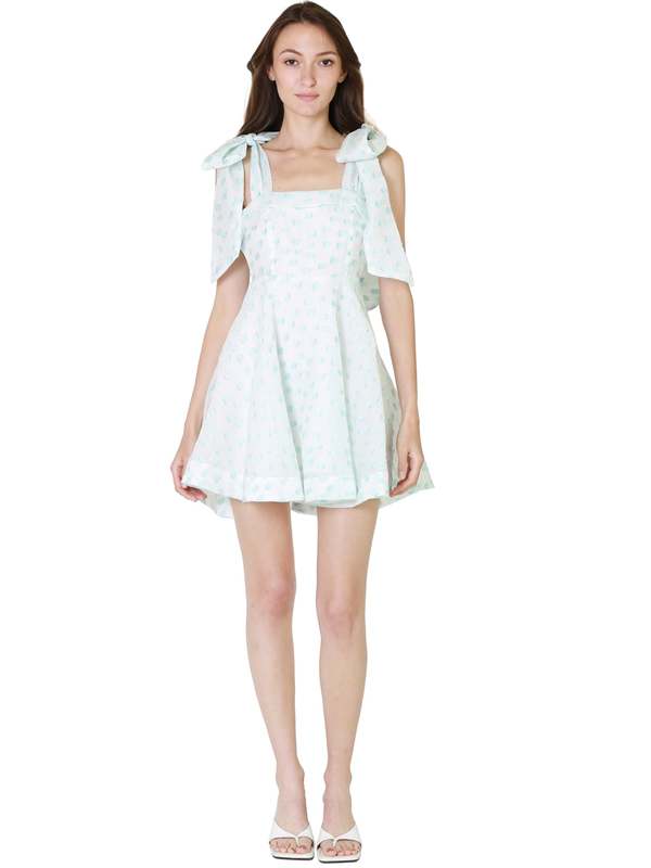 mable blue dress MABLE Multi Color Striped Front Cutout Knit Midi Dress  The Hyper Culture
