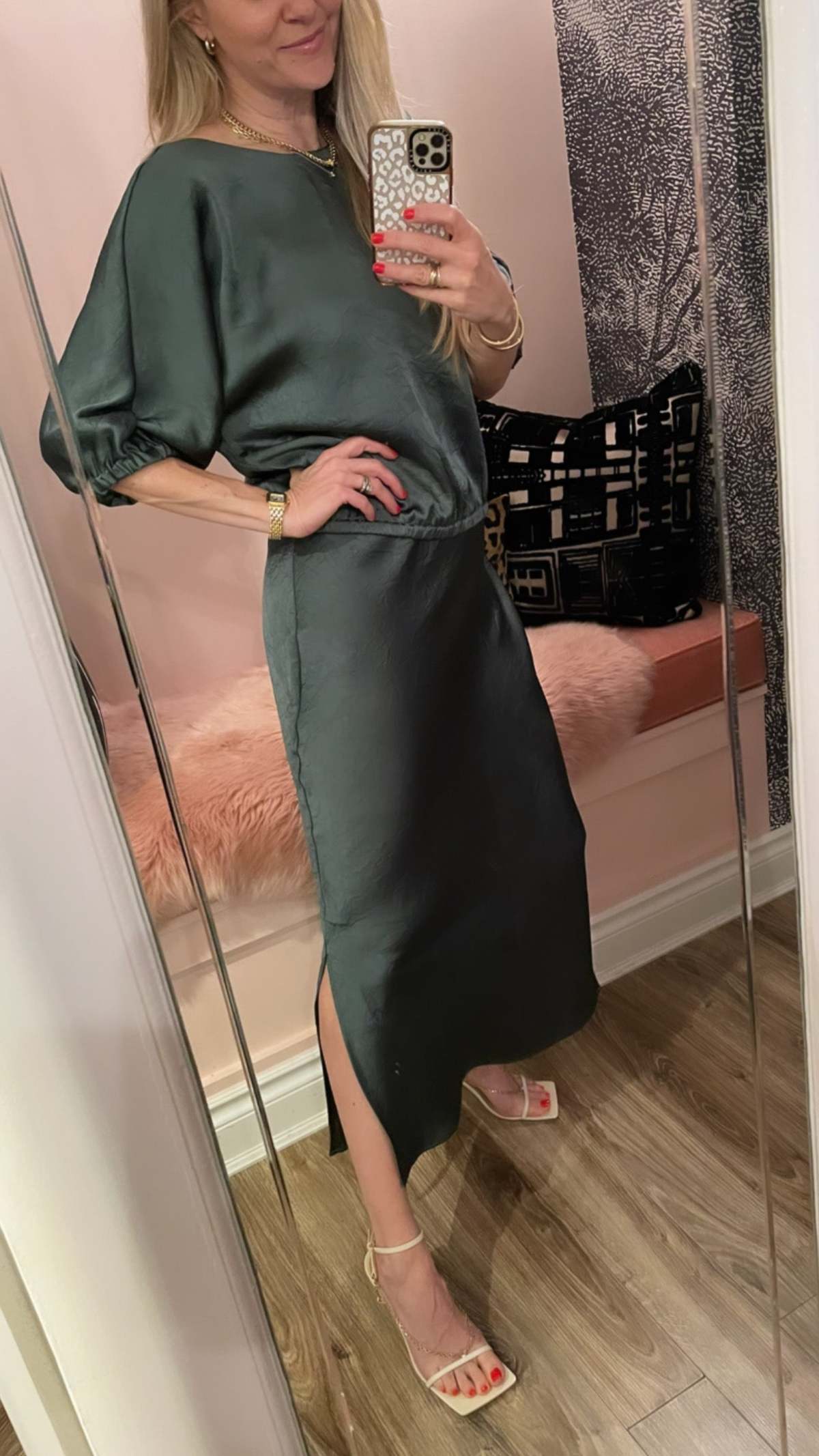 Just Female Rich Half Sleeve Blouse - Green | Garmentory
