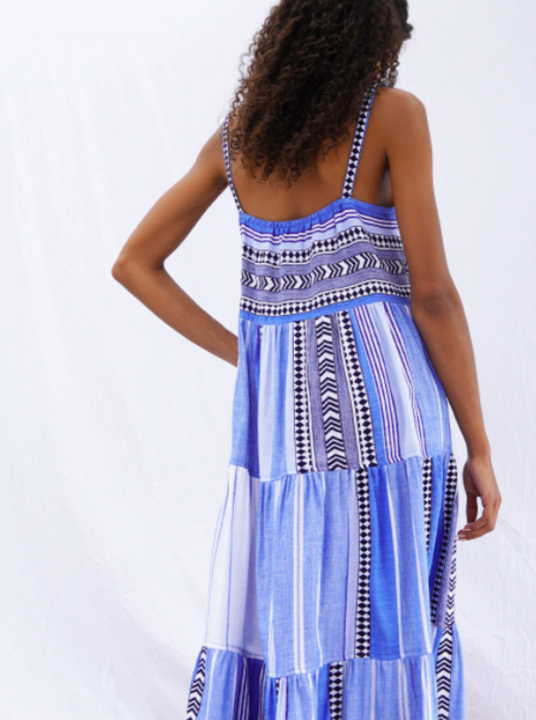 Lemlem Neela Cascade Dress - Indigo 