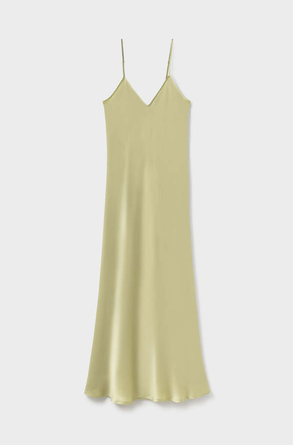 【関税込み】Silk Laundry ベージュ 90's スリップドレス Silk Laundry 90s Slip Dress - Sage | Garmentory