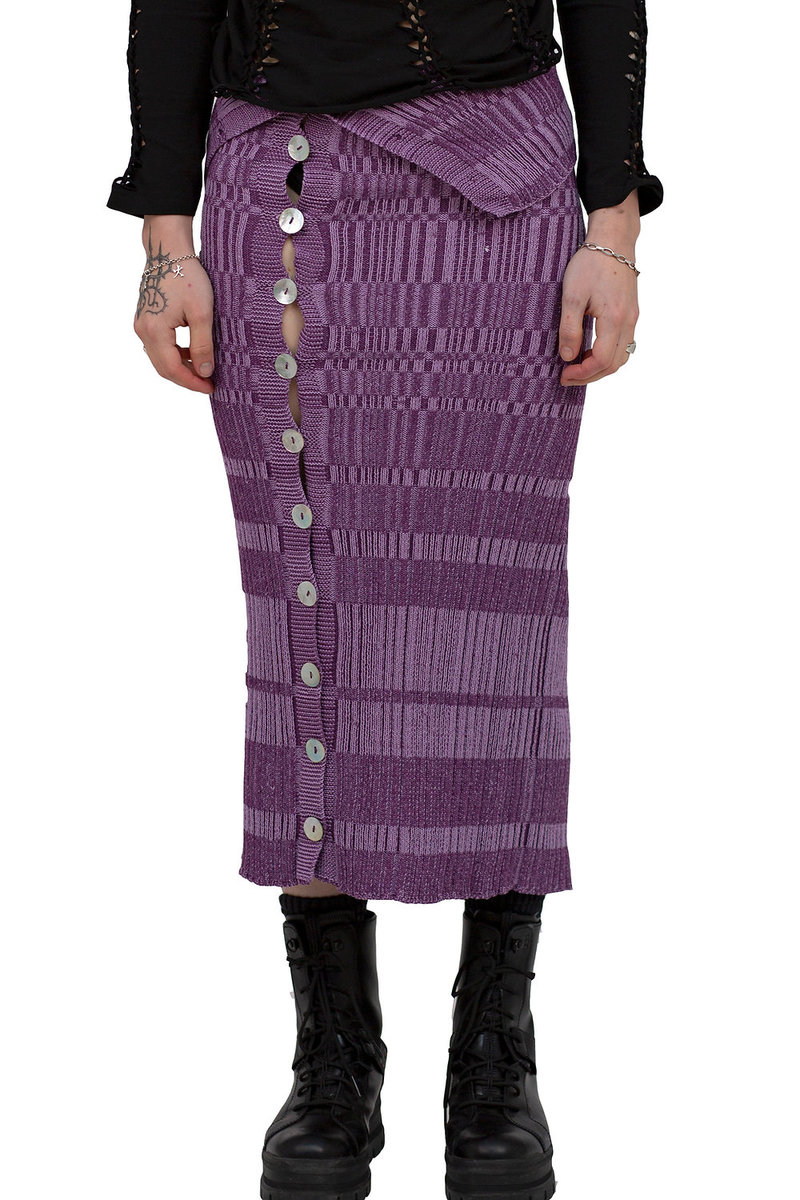 Samudy Studios Plated Skirt - Plum 