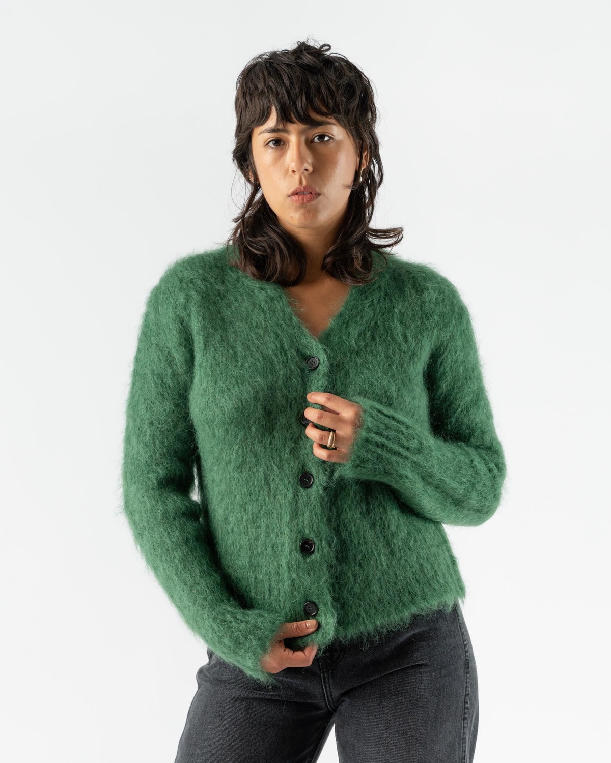 トップス Mohair Cardigan Military Green M s-l400.jpg