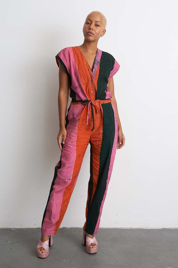 Osei-Duro Accra Jumpsuit - Carmine | Garmentory