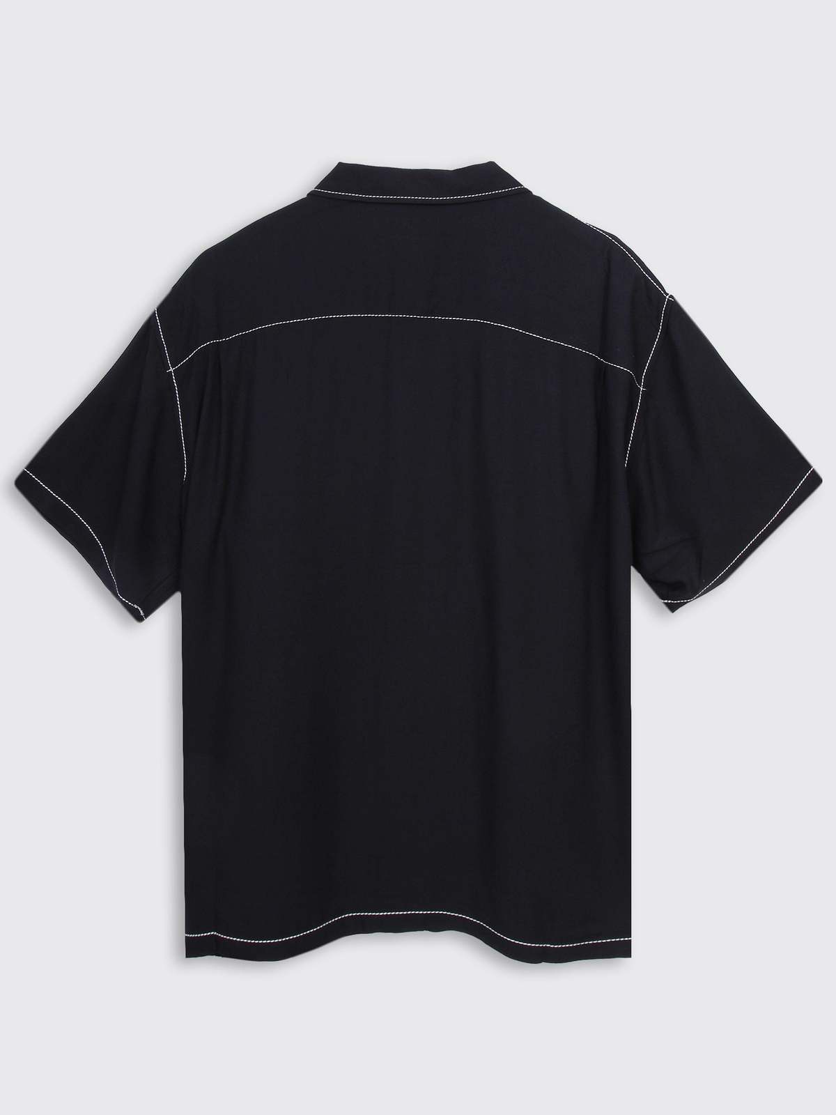 Stussy Contrast Pick Stitched Shirt - Black | Garmentory