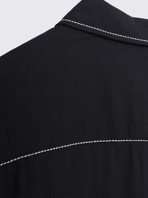Stussy Contrast Pick Stitched Shirt - Black | Garmentory