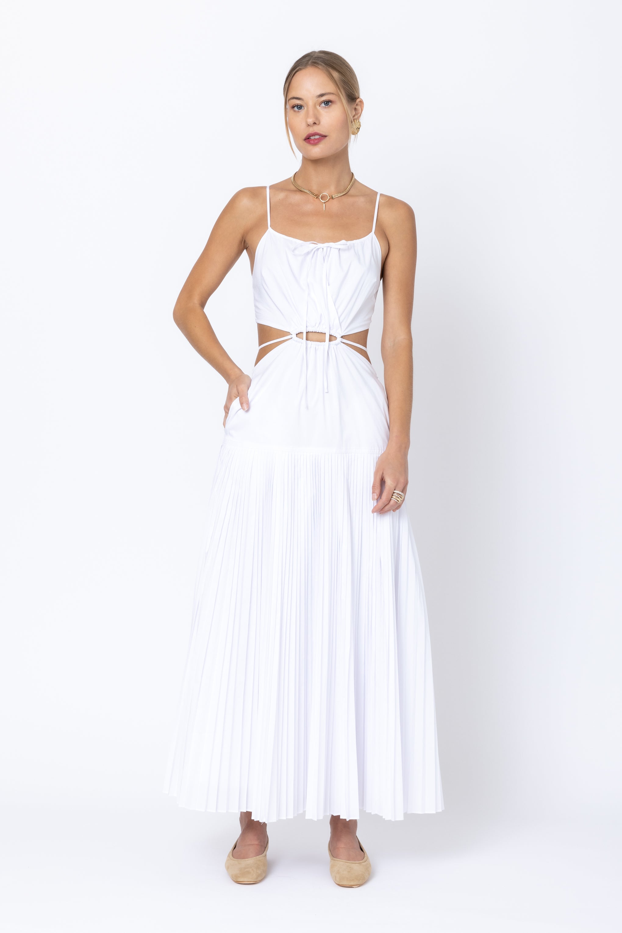 jonathan simkhai rem pleated maxi dress Jonathan Simkhai - Rem Maxi Dress