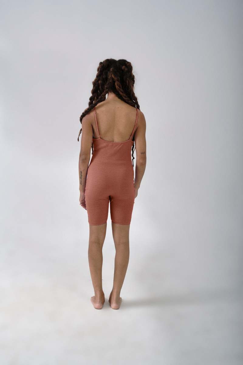 SELVA / NEGRA yamel bodysuit - clay viscose rib/mantequilla viscose rib