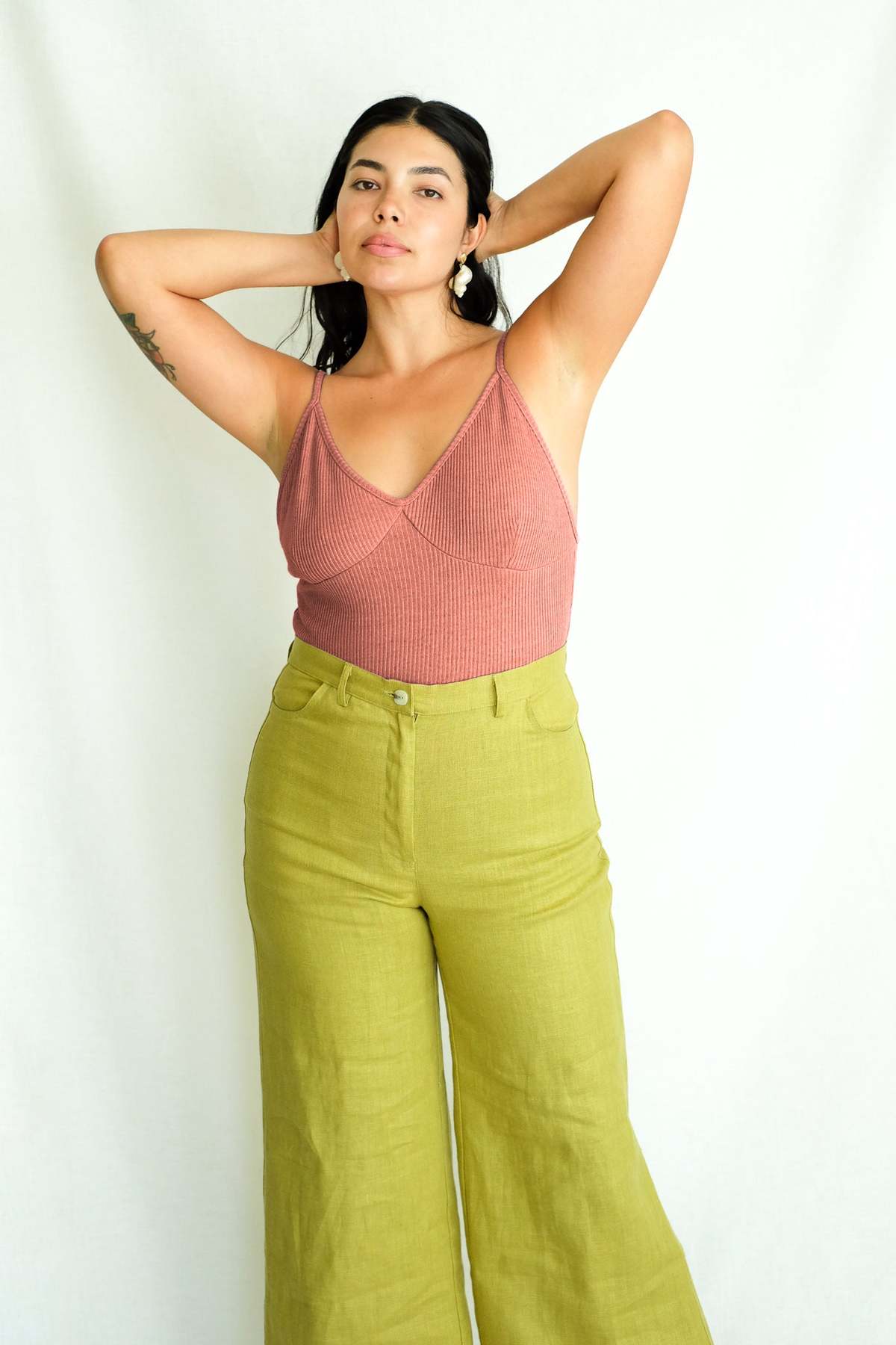 SELVA / NEGRA yamel bodysuit - clay viscose rib/mantequilla viscose rib - Image 6 of 8