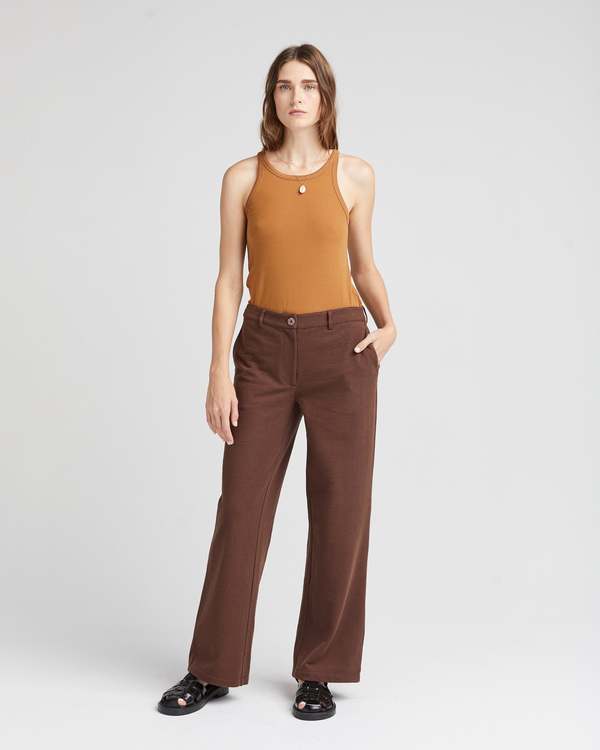 Richer Poorer Women's Rustic Cotton Wide Leg Trouser