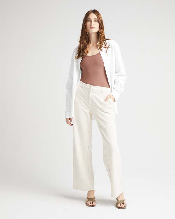 Richer Poorer Women's Rustic Cotton Wide Leg Trouser