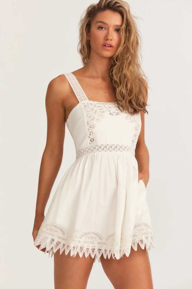 women's lace dresses with sleeves Never Look Back Navy Floral Lace Short Sleeve Velvet Trim Midi Dress main image 1