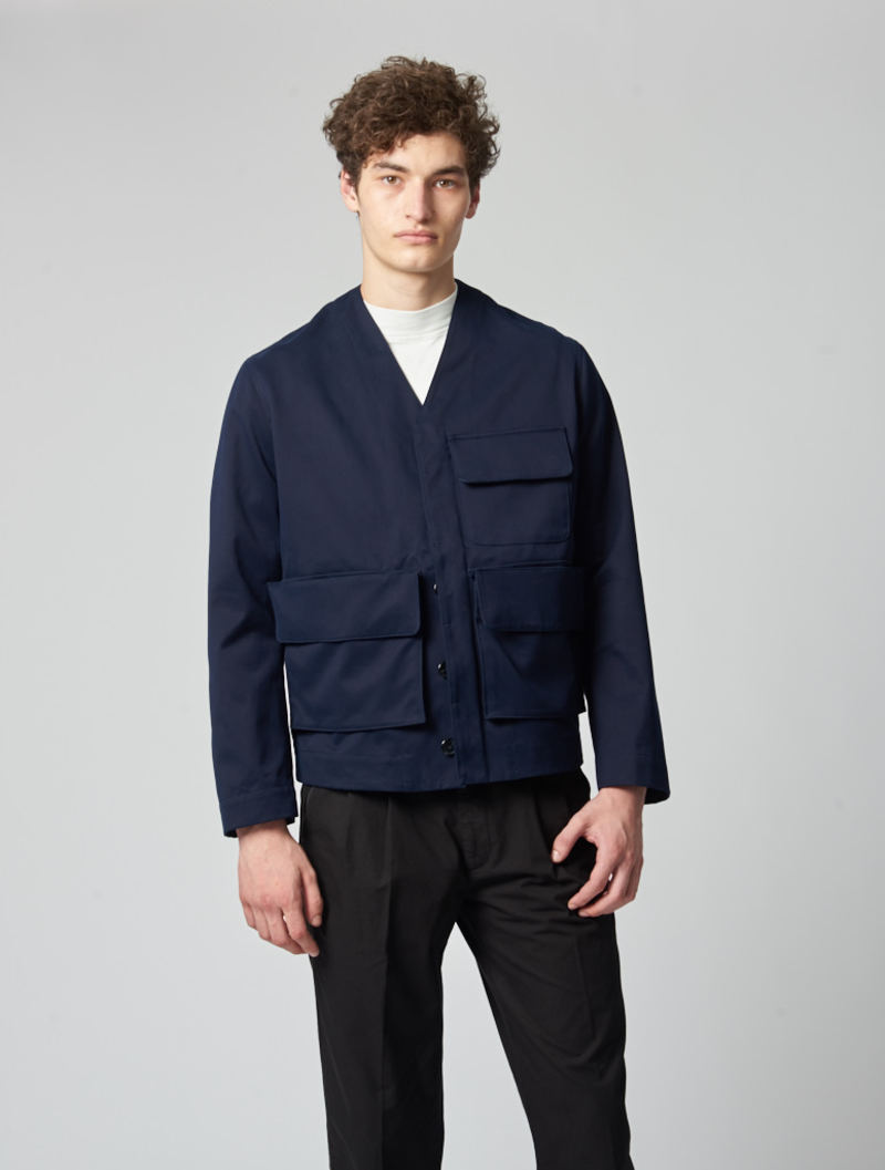 Studio Nicholson Main Field Jacket - Navy | Garmentory
