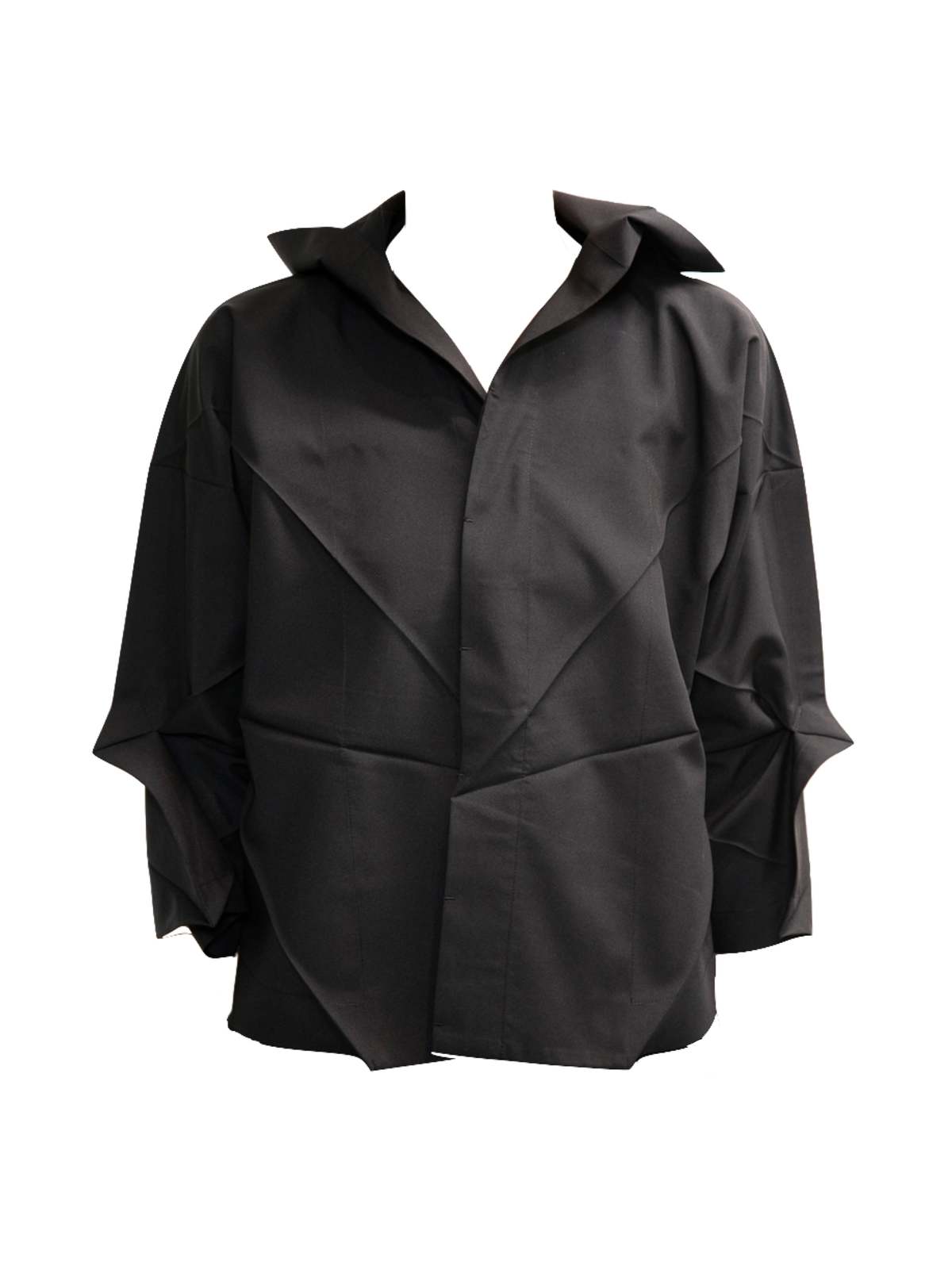 Issey Miyake 132 5. Origami Shirt Jacket - Black | Garmentory