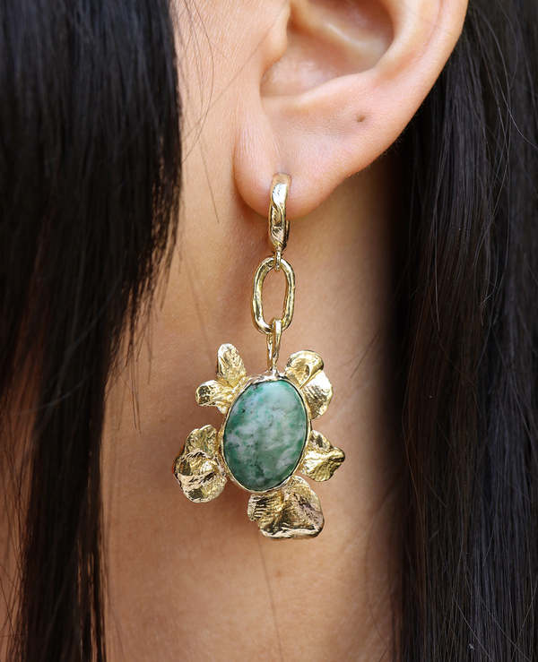 Ora-C Leo Rising Earrings - Brass Ora-C Leo Rising Earrings - Brass