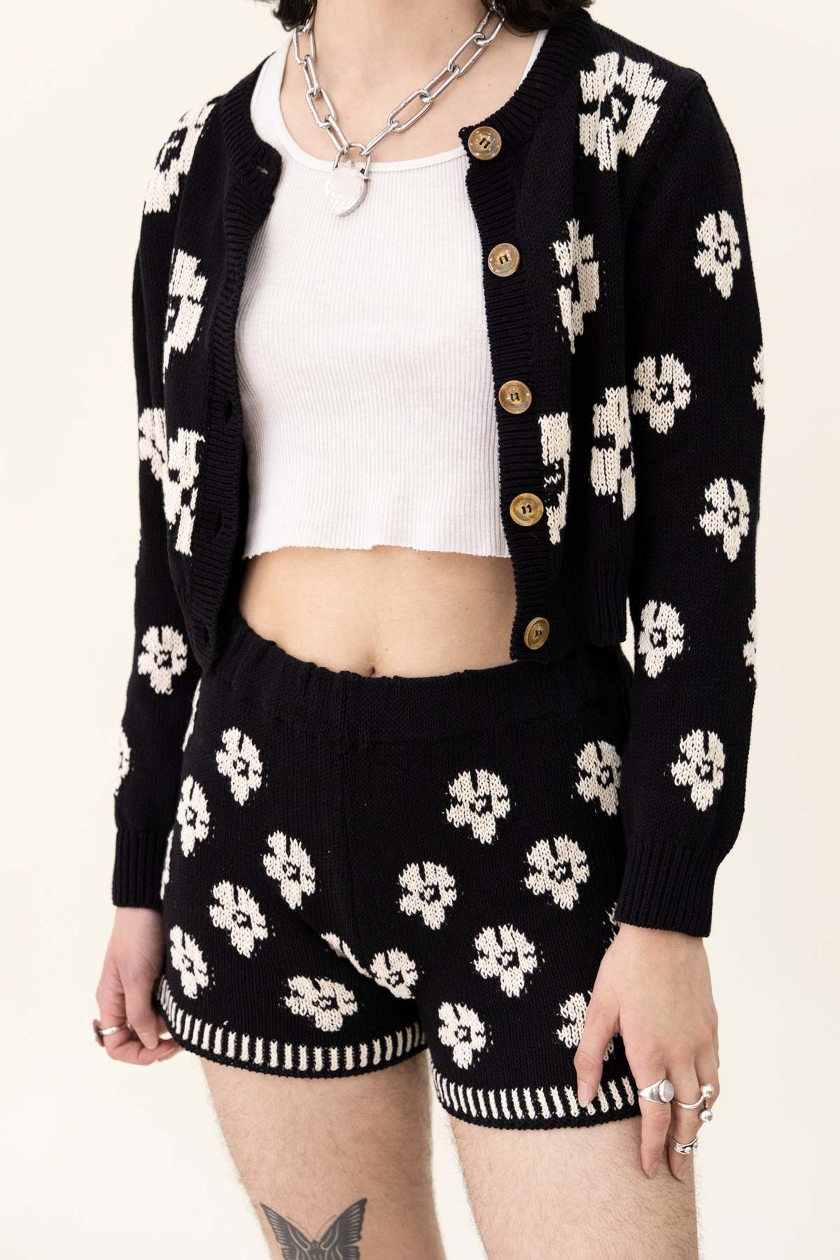 Tach Clothing alessia knit short Black Garmentory