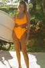 Montce Melon Micro Rib Ky One Piece - Orange - Thumbnail 1