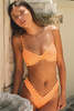 Montce Neon Stripe Dainty Bikini Top - Orange/Yellow  - Thumbnail 1