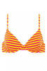 Montce Neon Stripe Dainty Bikini Top - Orange/Yellow  - Thumbnail 2