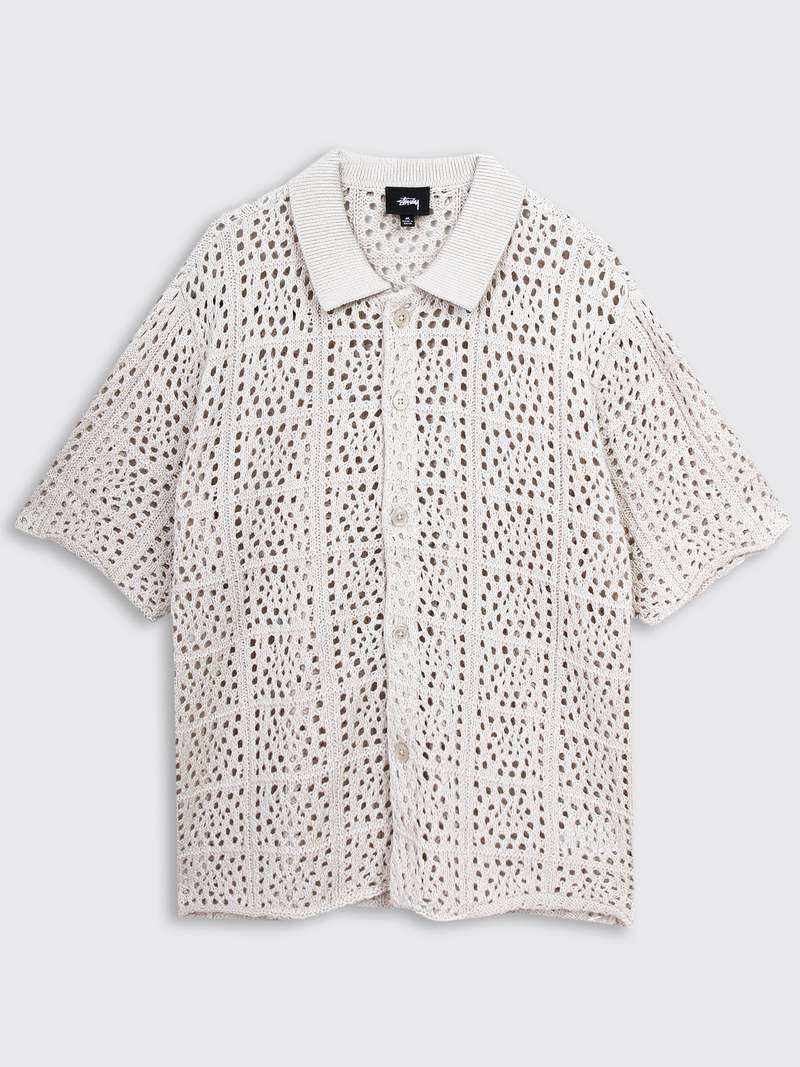 Stussy Crochet Shirt - Natural | Garmentory